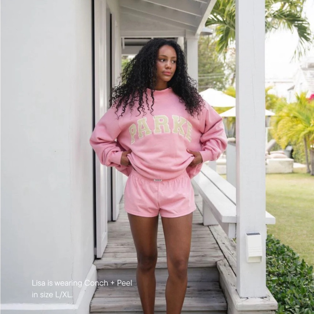 PARKE MOCKNECK AND COTTON BOXER SHORTS! In conch and peel